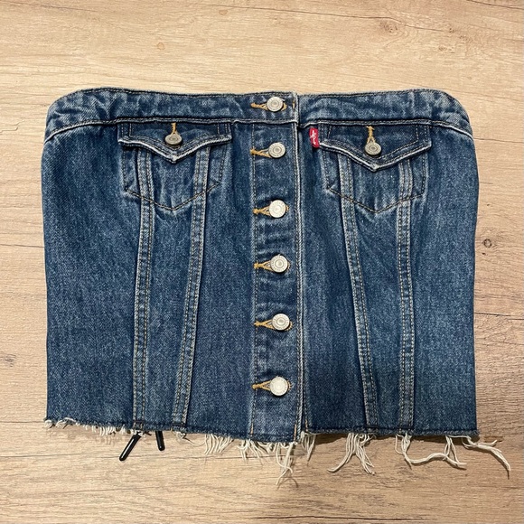 Levi’s Lace-Up Denim Corset - Picture 1 of 2